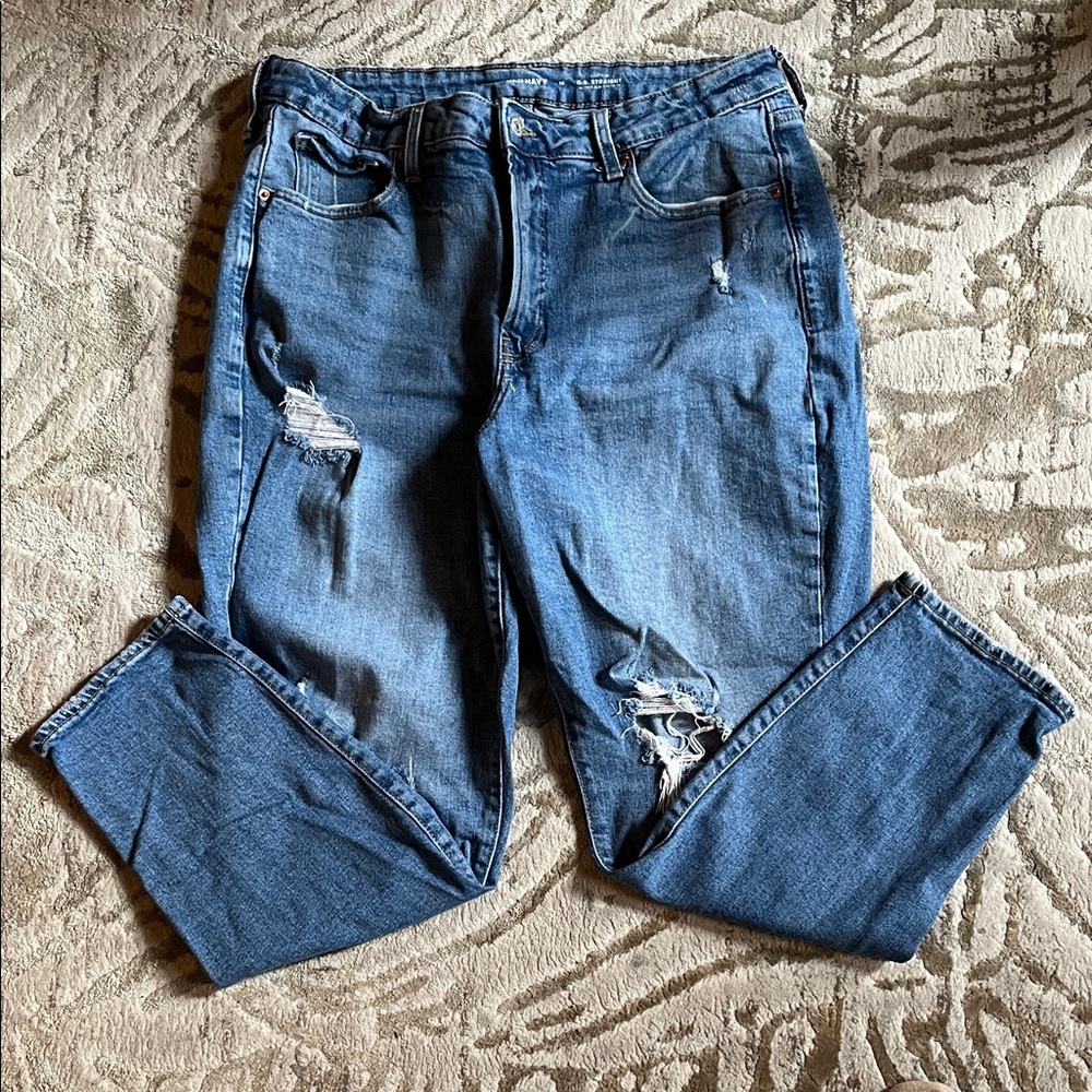 Old Navy Blue Straight Leg Jeans